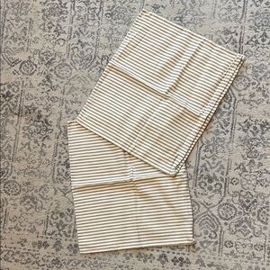 Striped Cream and Brown Pillowcases